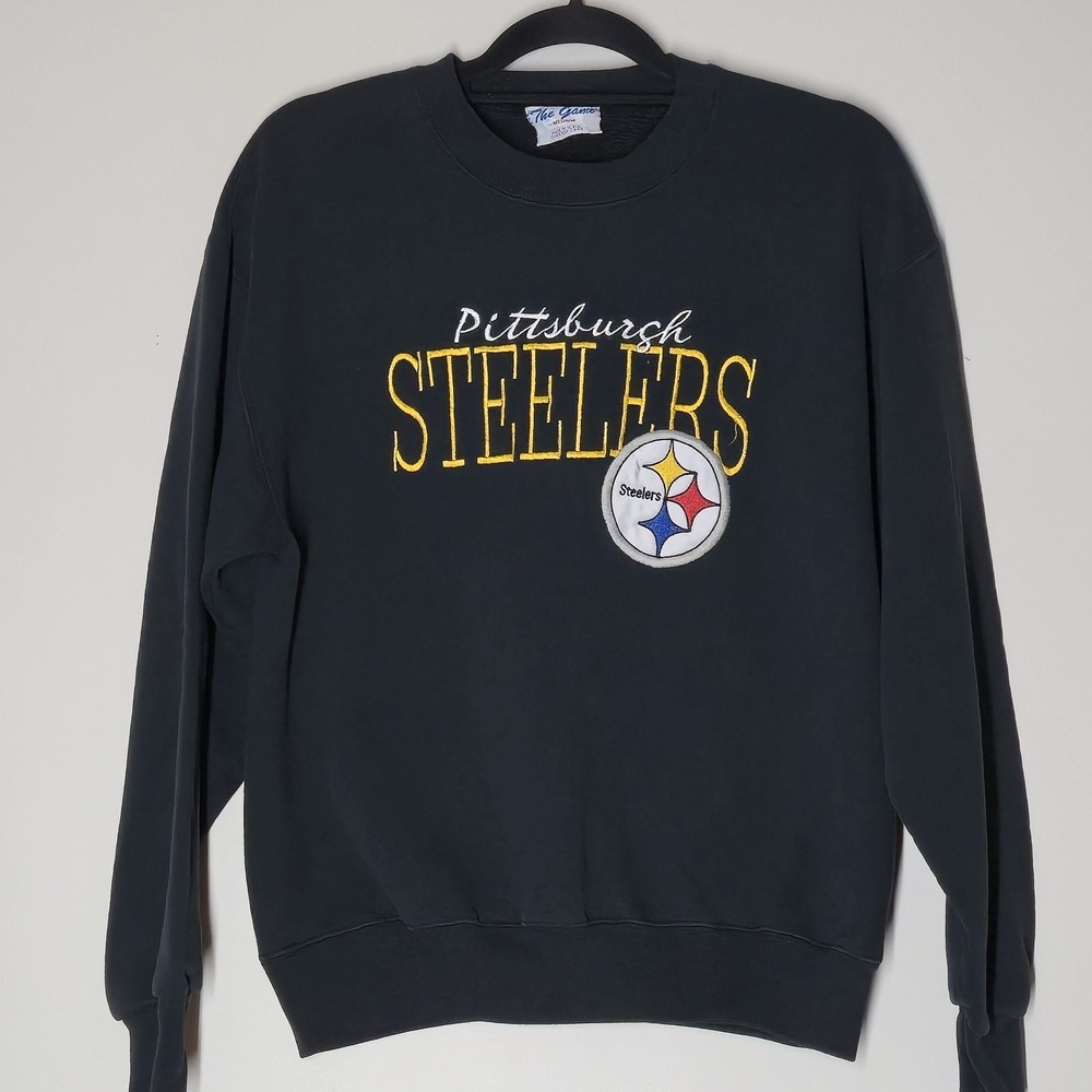 VTG The Game Sports Pittsburgh Steelers Sweatshirt NFL Pullover Mens Size M